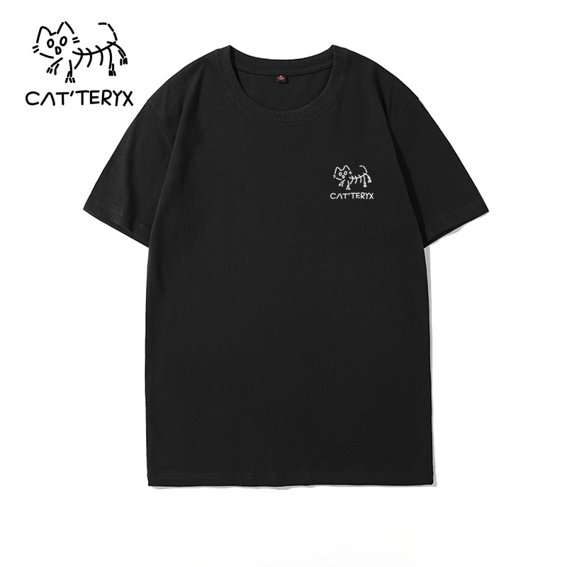 Streetwear Brand Cat - القط TERYX قصيرة الأكمام تي شيرت