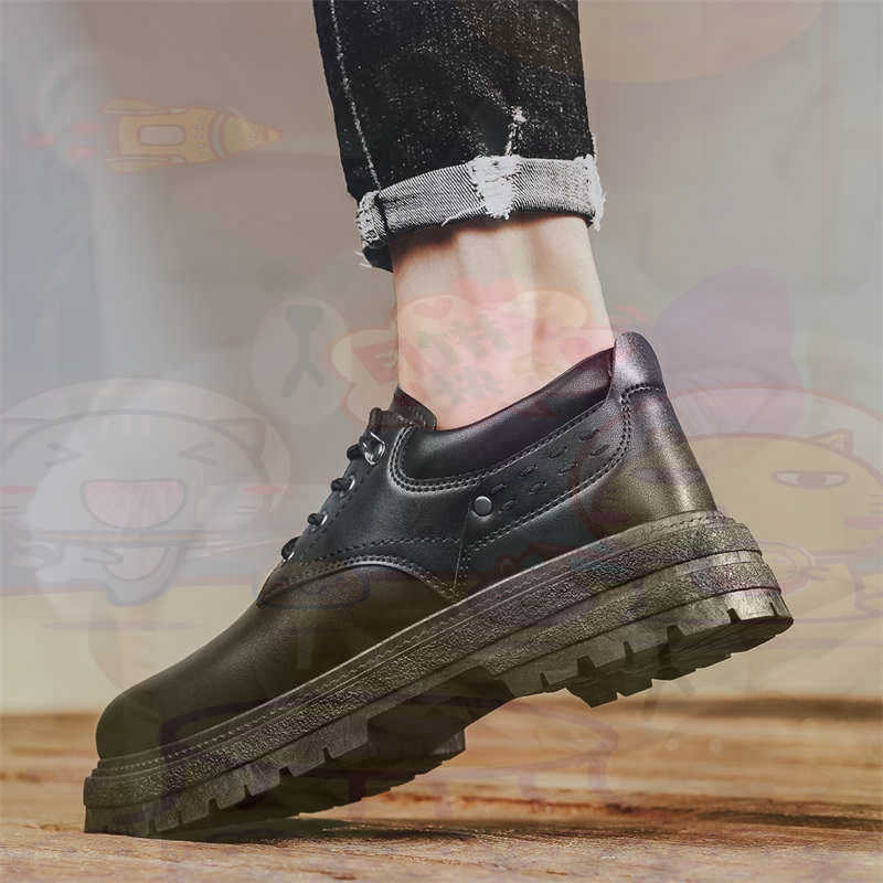 Streetwear Brand Name Ideas - أحذية رياضية رجالية من الجلد الطبيعي