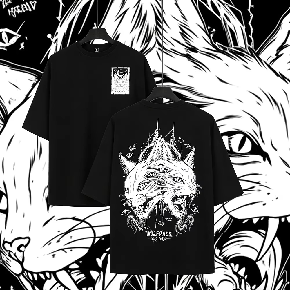 قطة القمر ​ ​ تي شيرت عصري بتص - مراجعة Streetwear Brand Cat وسعره