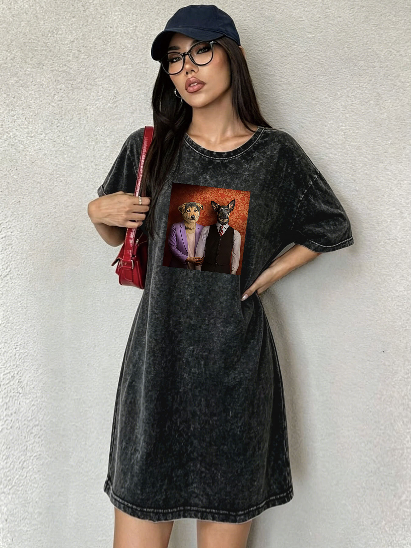 فستان تي شيرت نسائي بتصميم عتي - مراجعة Streetwear Brand Cat وسعره